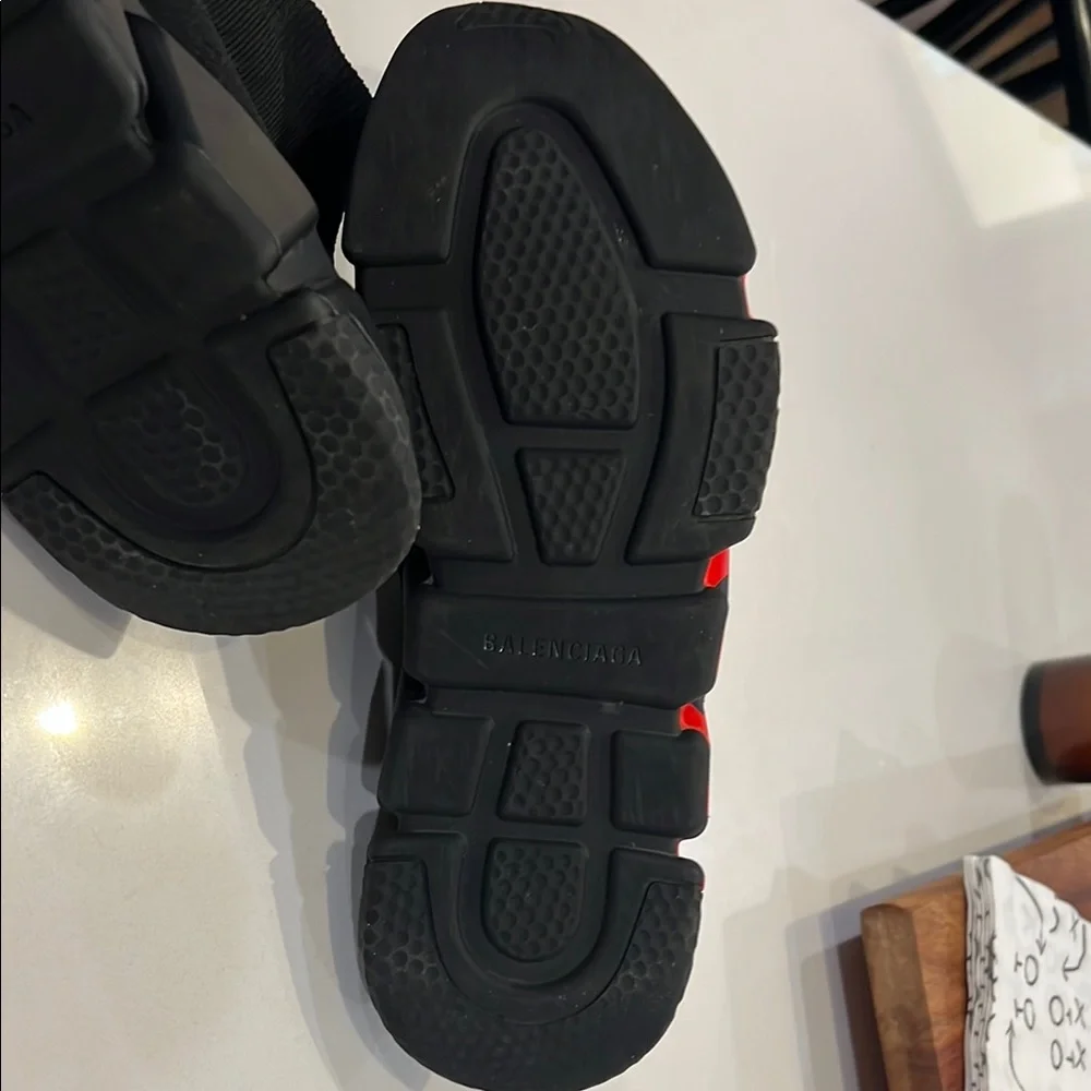 Balenciaga Black Sock Sneakers with Red Sole - Picture 3 of 11